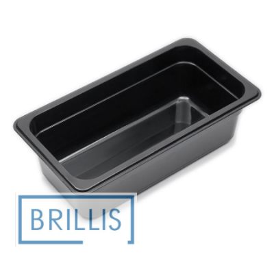 Гастроємність Brillis GN1/3-100 із чорного полікарбонату