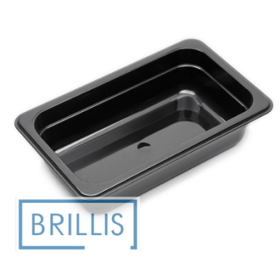 Гастроємність Brillis GN1/4-65 із чорного полікарбонату