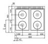 Плита електрична Bertos E7P4+FE1