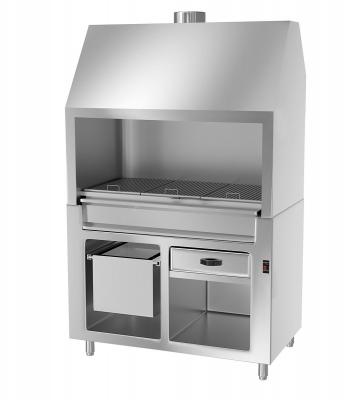Гриль вугільний з витяжкою GGM Gastro HKGE1400E