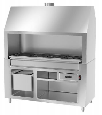Гриль вугільний з витяжкою GGM Gastro HKGE1800E