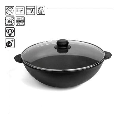Сковорода чавунна WOK з кришкою 4,7 л